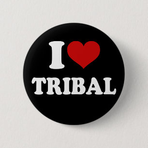 I Liebe Tribal Button