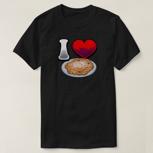 I Liebe Trichterkuchen T-Shirt (Design vorne)
