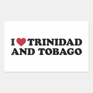 I Liebe Trinidad and Tobago Rechteckiger Aufkleber