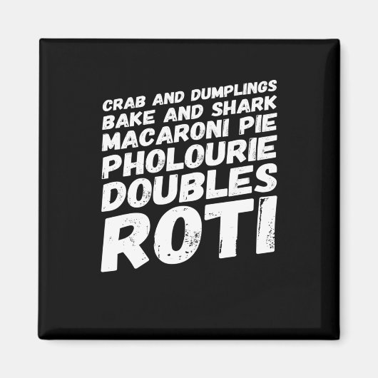 I Liebe Trinidad und Tobago Food T - Shirt Magnet (Vorne)