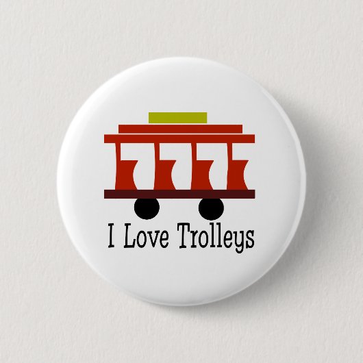 I Liebe Trolleys Button (Vorderseite)