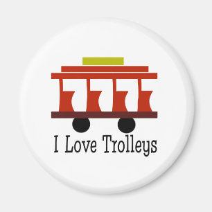 I Liebe Trolleys Magnet