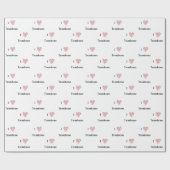 I Liebe Trombone Rotes Herz Musiknoten Geschenkpapier (Flach)