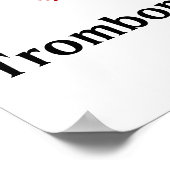 I Liebe Trombone Rotes Herz Musiknoten Poster (Ecke)