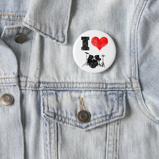 I Liebe-Trommeln Button (Beispiel)