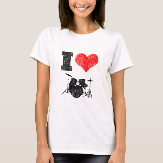 I Liebe-Trommeln T-Shirt (Vorderseite)