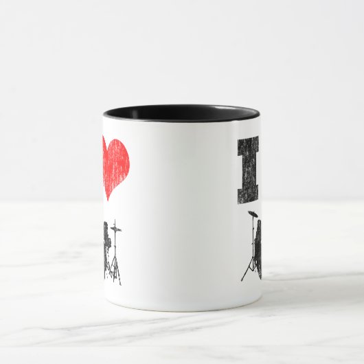 I Liebe-Trommeln Tasse (Zentrum)