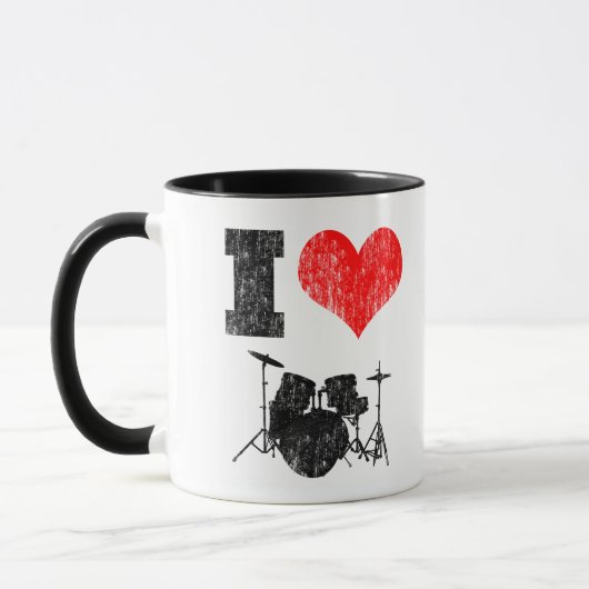 I Liebe-Trommeln Tasse (Links)
