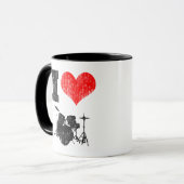 I Liebe-Trommeln Tasse (Vorderseite Links)