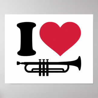 I Liebe Trompete Poster