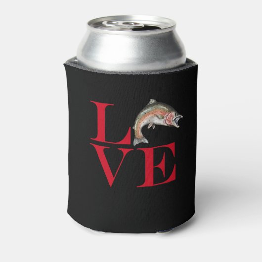 I Liebe Trout Dosenkühler (Kanne Rückseite)
