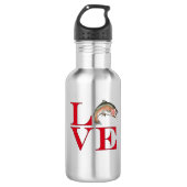 I Liebe Trout Edelstahlflasche (Vorderseite)