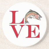I Liebe Trout Getränkeuntersetzer (Vorne)