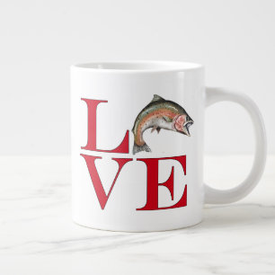 I Liebe Trout Jumbo-Tasse