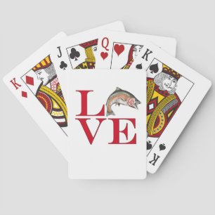 I Liebe Trout Spielkarten