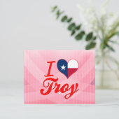 I Liebe Troy, Texas Postkarte (Stehend Vorderseite)