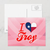 I Liebe Troy, Texas Postkarte (Vorne/Hinten)