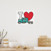 I Liebe Trucking Poster (Küche)