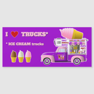 I Liebe Trucks (ICE CREAM Trucks) Magnet