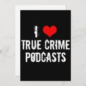 I Liebe True Crime Podcasts Coole Podcaster-Karte (Vorne/Hinten)