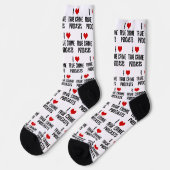 I Liebe True Crime Podcasts Funny Socken (Linkes Detail)