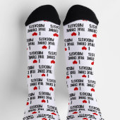 I Liebe True Crime Podcasts Funny Socken (Oben)
