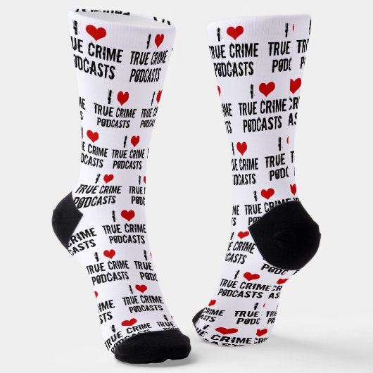I Liebe True Crime Podcasts Funny Socken (Gewinkelt)