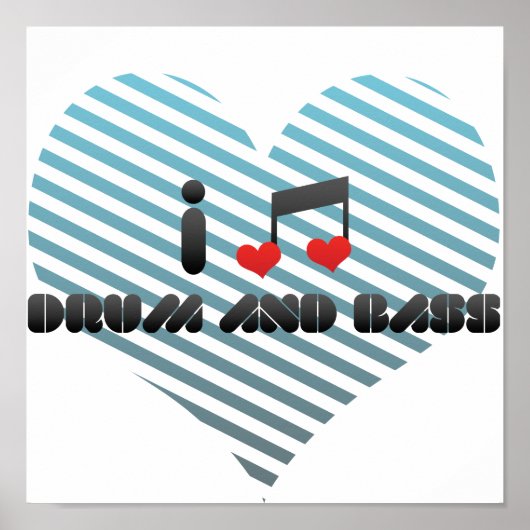 I Liebe Trum und Bass Poster (Vorne)