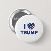 I Liebe Trump Button (Vorne & Hinten)