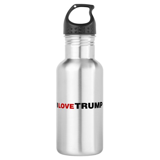 I Liebe Trump Edelstahlflasche (Vorderseite)
