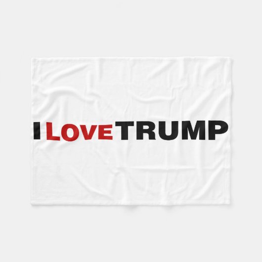I Liebe Trump Fleecedecke (Vorderseite (Horizontal))