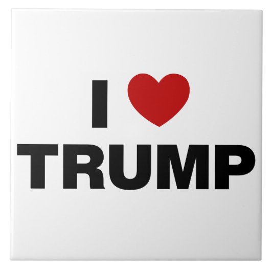 I Liebe Trump Fliese (Vorderseite)