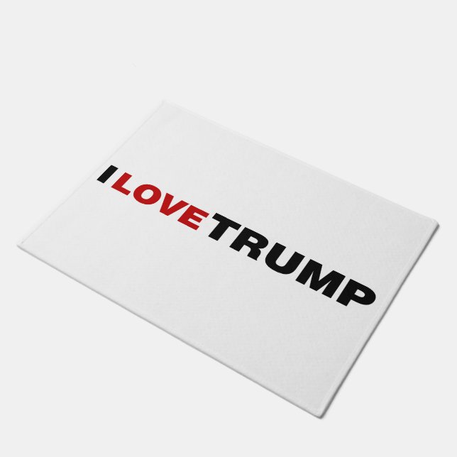 I Liebe Trump Fußmatte (Schrägansicht)