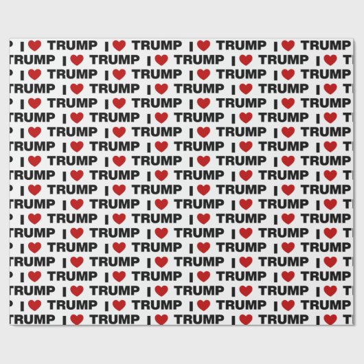 I Liebe Trump Geschenkpapier (Flach)