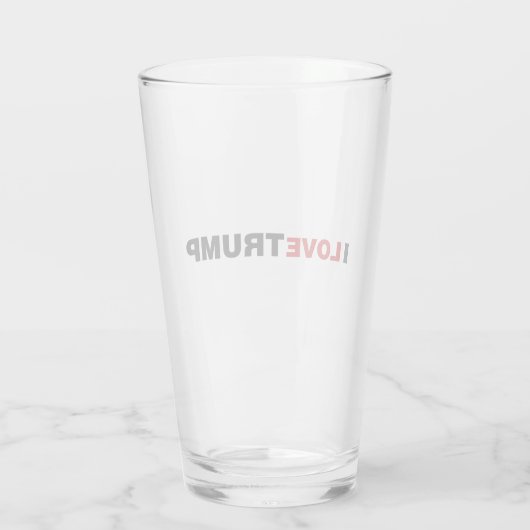 I Liebe Trump Glas (Rückseite)