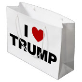 I Liebe Trump Große Geschenktüte (Rückseite Schrägansicht)