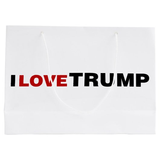 I Liebe Trump Große Geschenktüte (Rückseite)