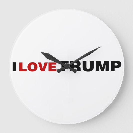 I Liebe Trump Große Wanduhr (Vorderseite)