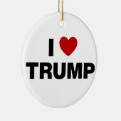 I Liebe Trump Keramik Ornament (Rechts)