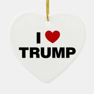 I Liebe Trump Keramik Ornament