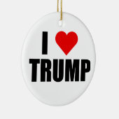 "I LIEBE TRUMP" KERAMIKORNAMENT (Rechts)