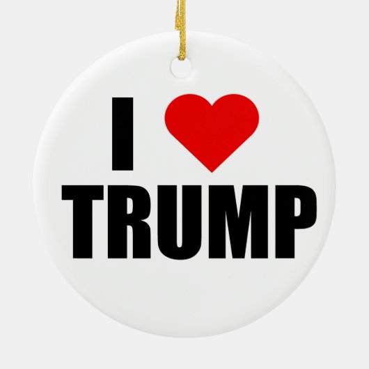 "I LIEBE TRUMP" KERAMIKORNAMENT (Hinten)