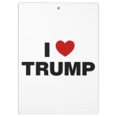I Liebe Trump Klemmbrett (Rückseite)