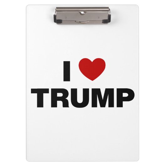 I Liebe Trump Klemmbrett (Vorderseite)