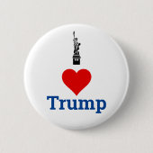 I Liebe Trump New York Freiheitsstatue Button (Vorderseite)