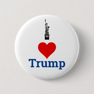 I Liebe Trump New York Freiheitsstatue Button