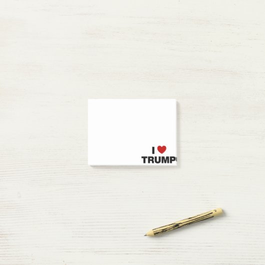 I Liebe Trump Post-it Klebezettel (Auf Schreibtisch)