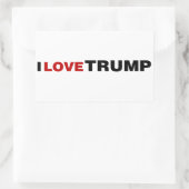 I Liebe Trump Rechteckiger Aufkleber (Tasche)
