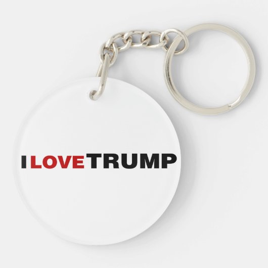 I Liebe Trump Schlüsselanhänger (Rückseite)