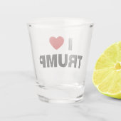 I Liebe Trump Schnapsglas (Rückseite)
